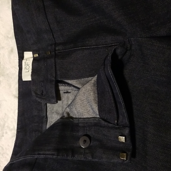 Ann Taylor Loft Womens Denim Cropped Pants Size 10 Blue - Picture 10 of 10